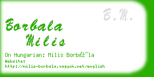 borbala milis business card